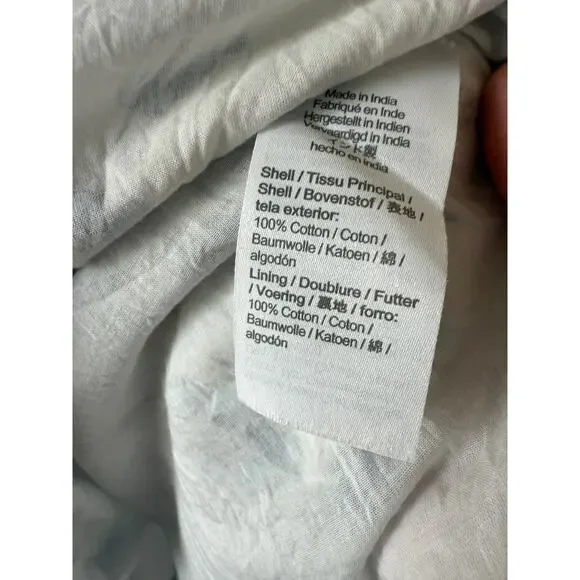 J. Crew printed Cotton tie-front midi dress white and blue floral pattern Size 6 - Picture 8 of 13